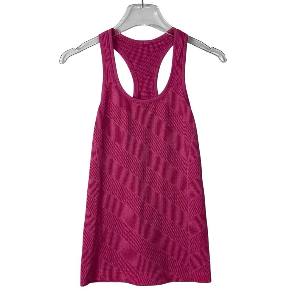 Lululemon Striped Racer Back Tank Top Pink Size 4